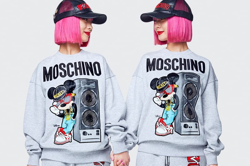 h&amp;m moschino ミッキー スウェット 2018 H&M x MOSCHINO MICKEY MOUSE DISNEY GRAY SWEATSHIRT CREWNECK