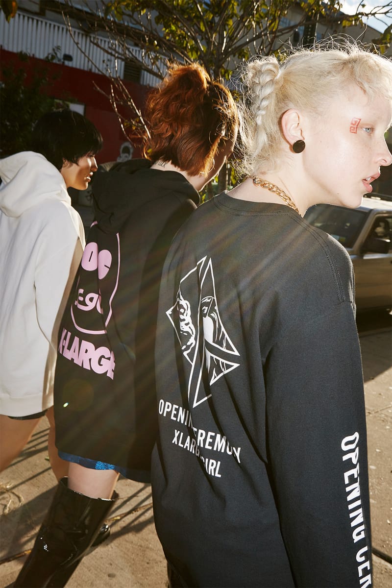 X-GIRL.XLARGE Openセレモニーパーカー XLARGE® × X-girl × OPENING CEREMONY」トリプルコラボ 写真13枚 国際