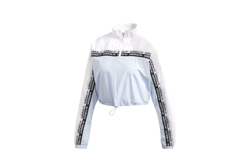 Adidas originals ryv taping half zip sweat in periwinkle sales blue