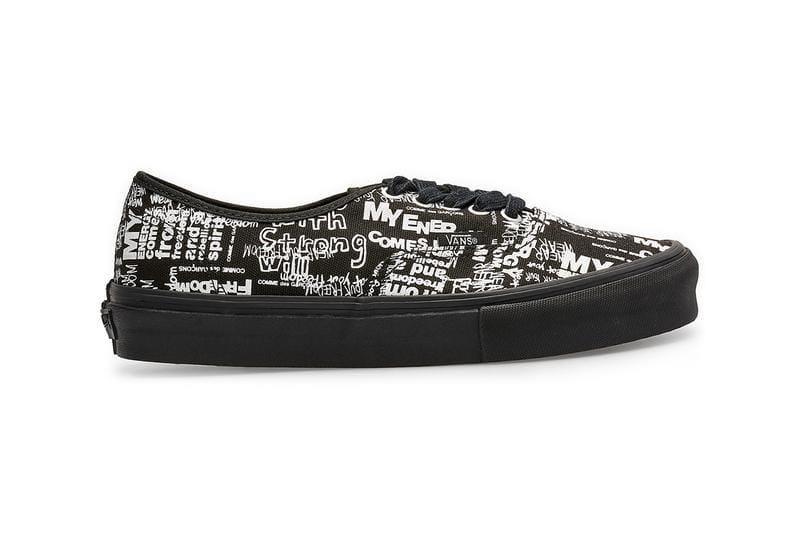 COMME des GARÇONS CDG x Vans Authentic Black White | Hypebae