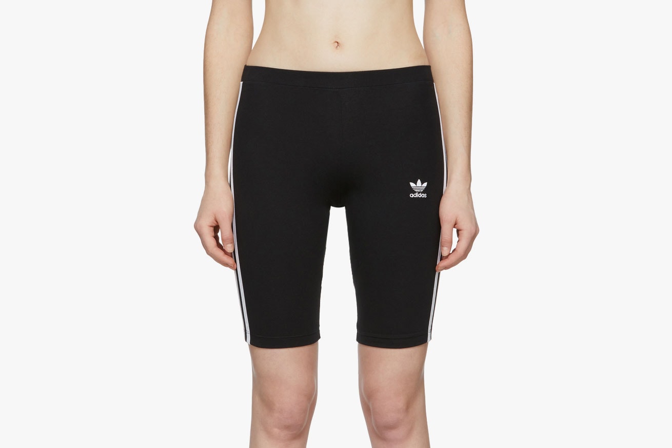white adidas biker shorts