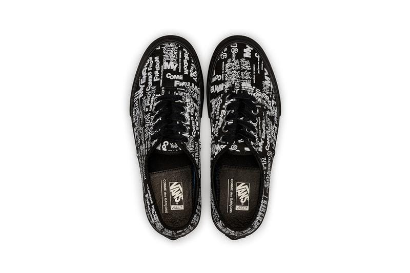 COMME des GARÇONS CDG x Vans Authentic Black White | Hypebae