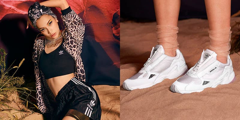 adidas Falcon Zip in Black and White | Hypebae