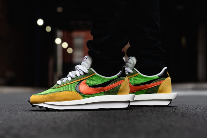 sacai x Nike LDWaffle Daybreak On Foot Look | Hypebae