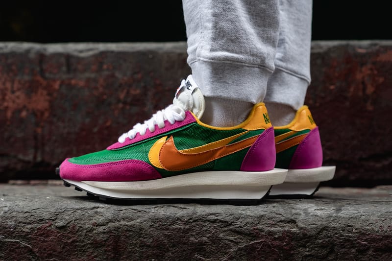 sacai x Nike LDWaffle Daybreak On Foot Look | Hypebae