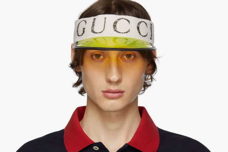 Gucci バイザー Gucci Releases Vinyl Sun Visor in Yellow | Hypebae