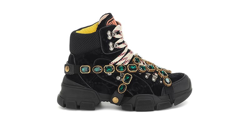 Gucci's Flashtrek Velvet Sneakers with Crystals | Hypebae