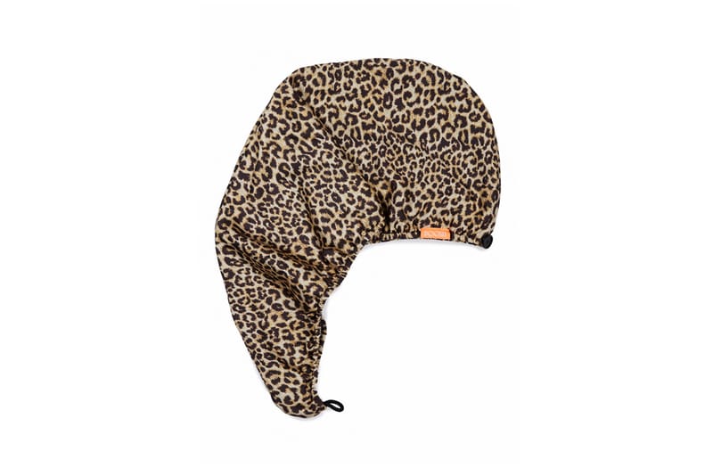 Aquis x poosh exclusive 2024 leopard print hair turban