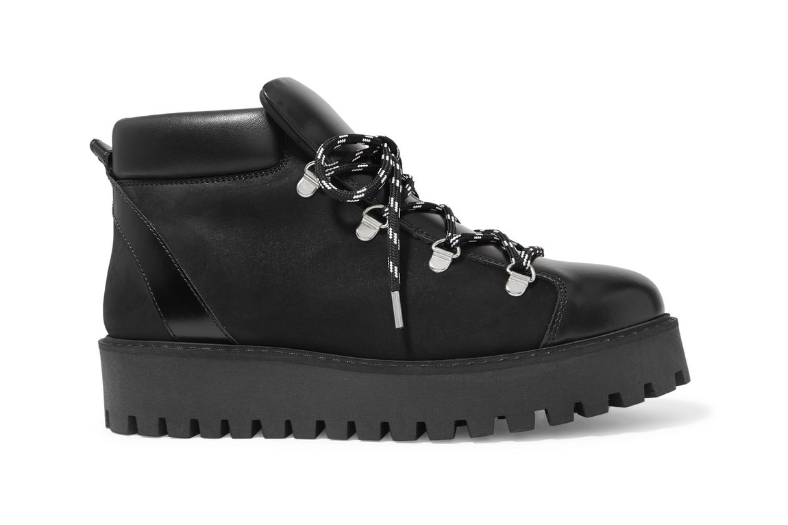 chunky black platform boots