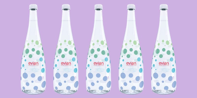 Virgil Abloh x Evian Glass Water Bottle Release | Hypebae
