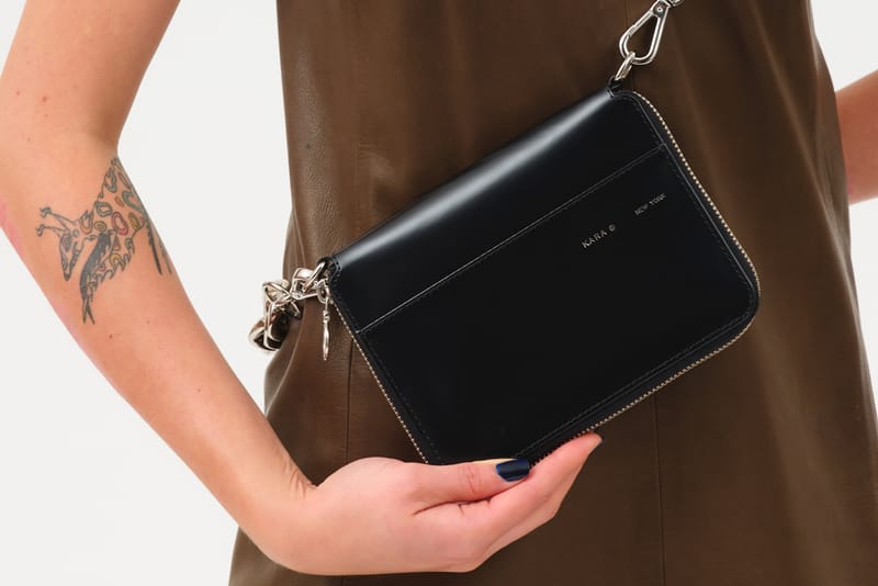 Shop KARA's Large Chain Leather Bike Wallet | Hypebae