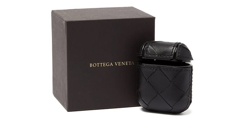 「BOTTEGA VENETA」Black Leather airpods This High-End Leather AirPods Case Is Extreme Luxury (But It Ain't