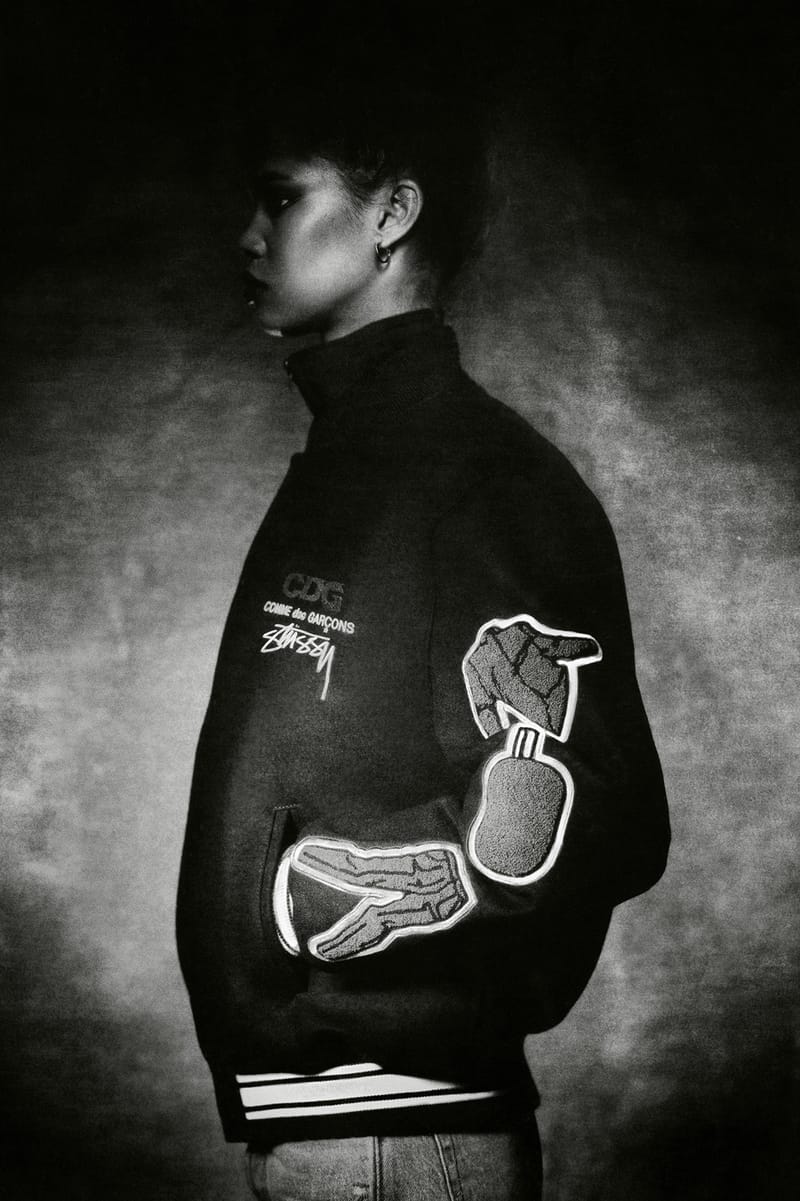 ★COMME des GARÇONSデザインジャケット美品ーSー COMME des GARÇONS Stussy Release Varsity Jacket | Hypebae