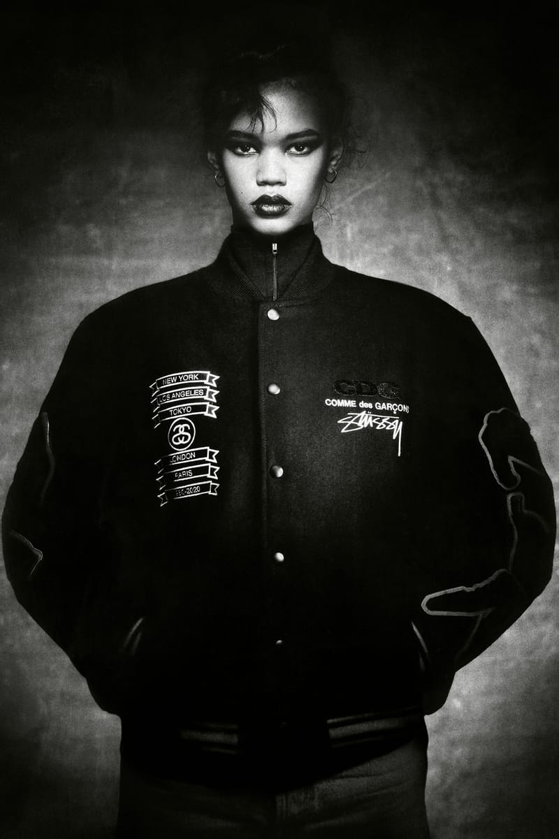 ★COMME des GARÇONSデザインジャケット美品ーSー COMME des GARÇONS Stussy Release Varsity Jacket | Hypebae