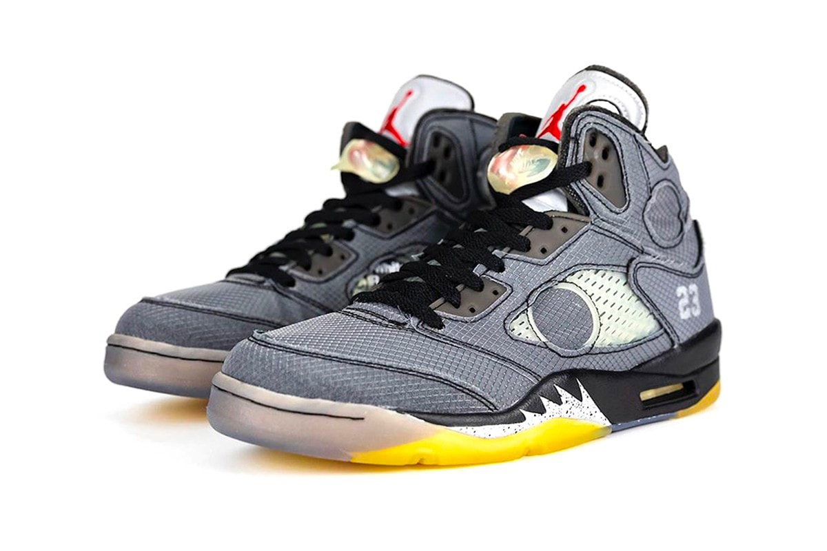 off white 5s on feet