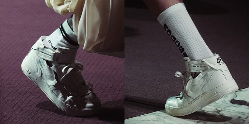 First Look: COMME des GARÇONS x Nike Air Force 1 Mid | Hypebae
