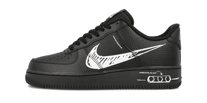 靴 Nike Air Force 1 Low LV8 Black Sketch Nike Air Force 1 