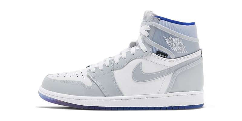 Nike Air Jordan 1 High Zoom Blue & Grey Release | Hypebae