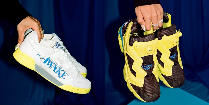 Reebok awake nyセットアップtopXXL bottomL黒/青/白 Awake NY x Reebok Workout Lo & Instapump Fury | Hypebae