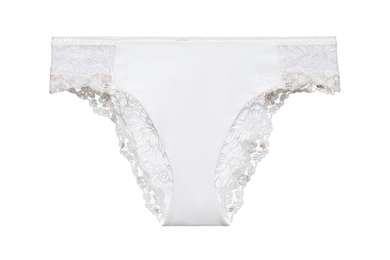 ラペルラ La Perla オフホワイト マクラメトリム シルクスリップ La Perla 