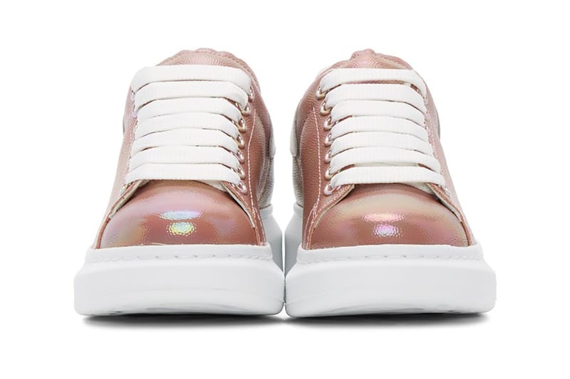 Alexander McQueen Rose Gold/White Sneakers Drop | Hypebae