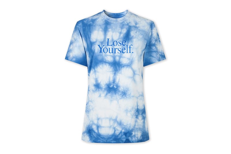 Paco Rabanne knotted blue tie dyed lose yourself high quality cotton jersey t shirt