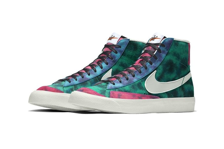 スニーカー Nike Blazer Mid 77 Vintage tie dye Nike Blazer Nike by You Tie-Dye Customization | Hypebae