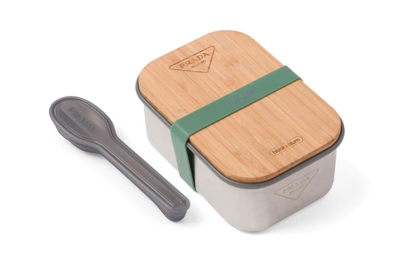 black+blum PRADAスチールサンドイッチボックス スプーンセット Black + Blum x Prada Logo Lunch Boxes & Cutlery | Hypebae
