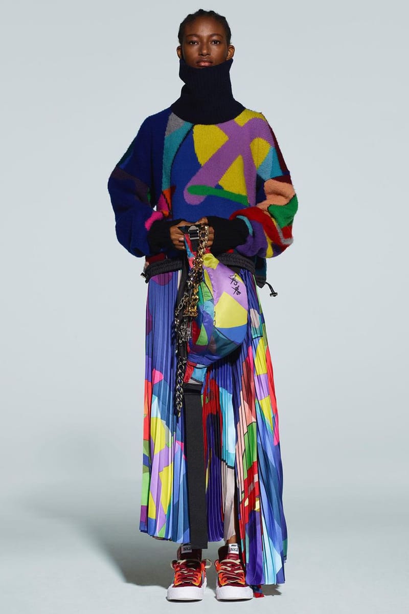 sacai KAWS 総柄ロングコート マルチ Sacai x KAWS Create 
