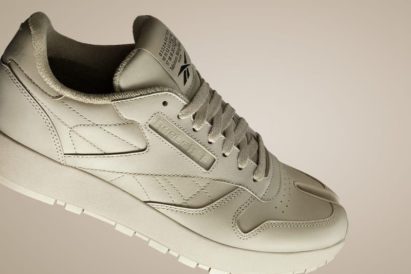 Maison Margiela Reebok Leather Tabi Club C Beige | Hypebae