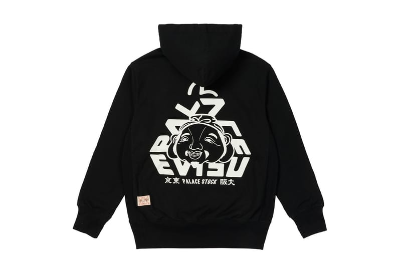 PALACE EVISU ロゴ刺繍 サイコロプリント　オーバーサイズフーディー Palace x Evisu FW21 Collaboration Release Info | Hypebae