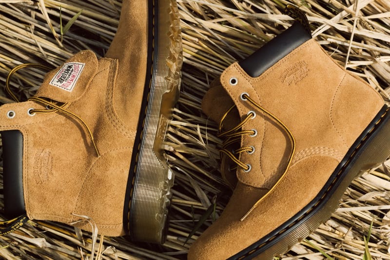 STUSSY × Dr.Martens ワークブーツ TAN SUEDE Stussy x Dr. Martens 939 Hiker Boot Collab Drop | Hypebae