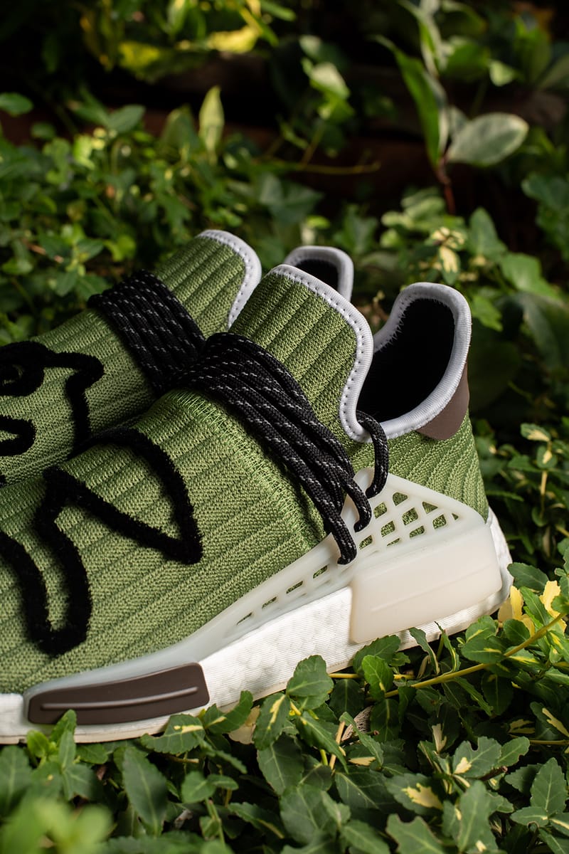Pharrell x adidas Originals Hu NMD BBC Khaki Green | Hypebae