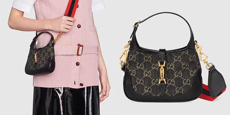ショルダーバッグ Gucci Jackie 1961 Small Shoulder Bag Gucci Jackie small shoulder bag in sand and brown GG canvas