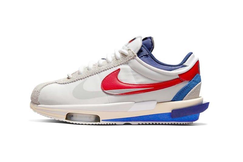 NIKE x sacai Cortez 4.0 “White/Red/Blue” Sacai x Nike Cortez 4.0 Official Images | Hypebae