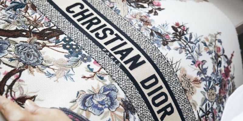 Dior Winter Garden Pattern Book Tote Bag | Hypebae