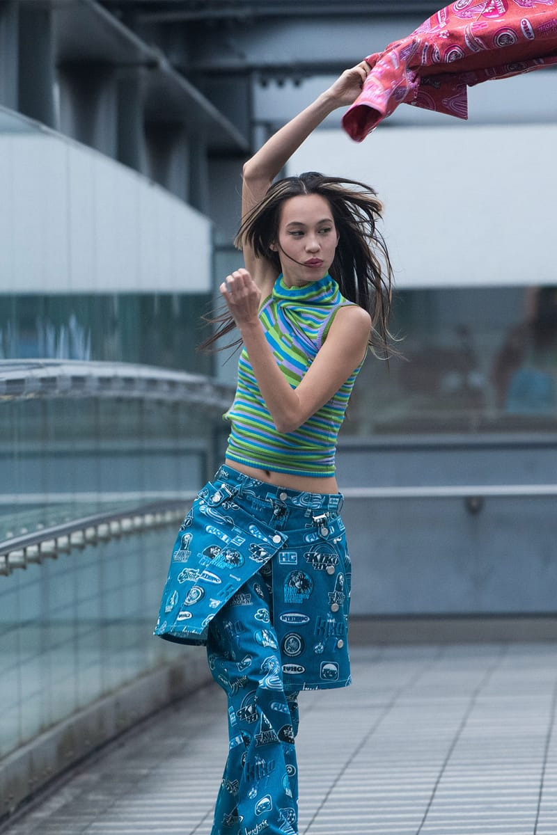 Kiko Kostadinov×Hysteric Glamourスカートパンツ Kiko Mizuhara in Kiko Kostadinov x Hysteric Glamour Campaign | Hypebae