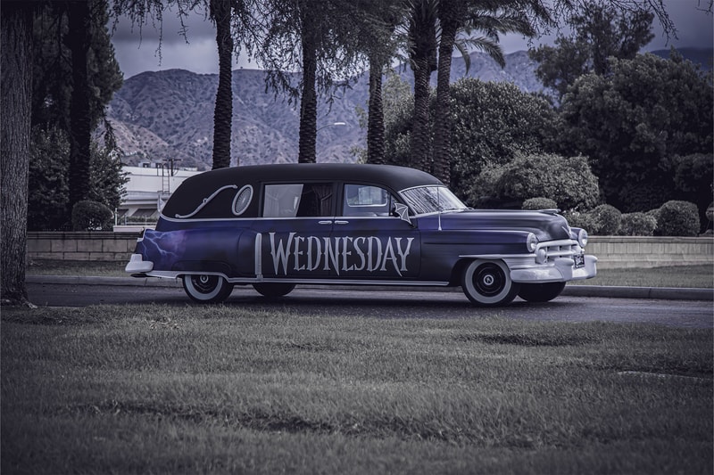 Netflix 'Wednesday'-Themed 1950 Cadillac Hearse | Hypebae