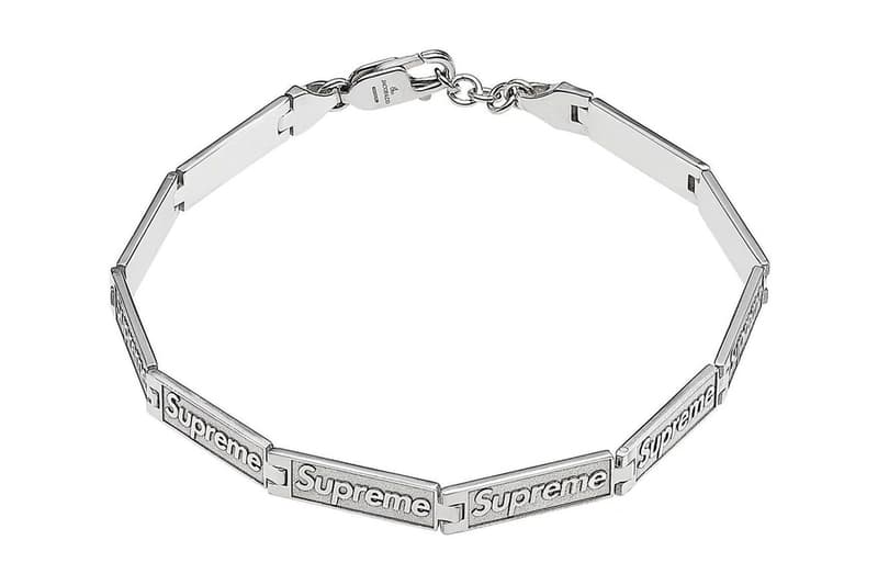 n*o様 W double Supreme bracelet OVY KAJA Supreme x Jacob & Co. SS23 Engraved Bracelets | Hypebae