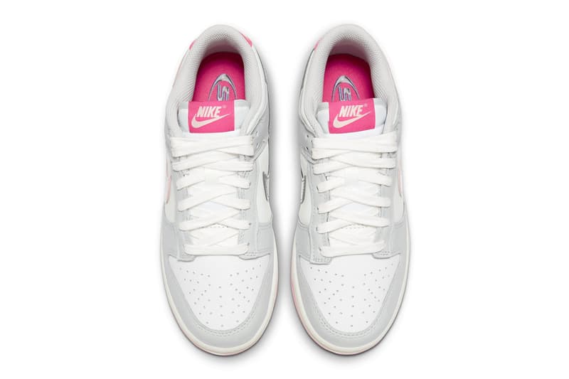 Nike Dunk Low ホワイト/グレー/ピンク Nike's Dunk Low Arrives in Barbie Pink Colorway | Hypebae