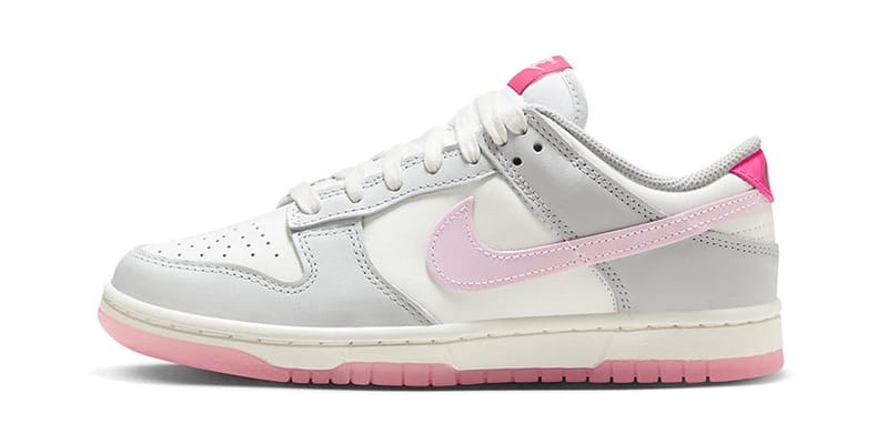 Nike Dunk Low ホワイト/グレー/ピンク Nike's Dunk Low Arrives in Barbie Pink Colorway | Hypebae