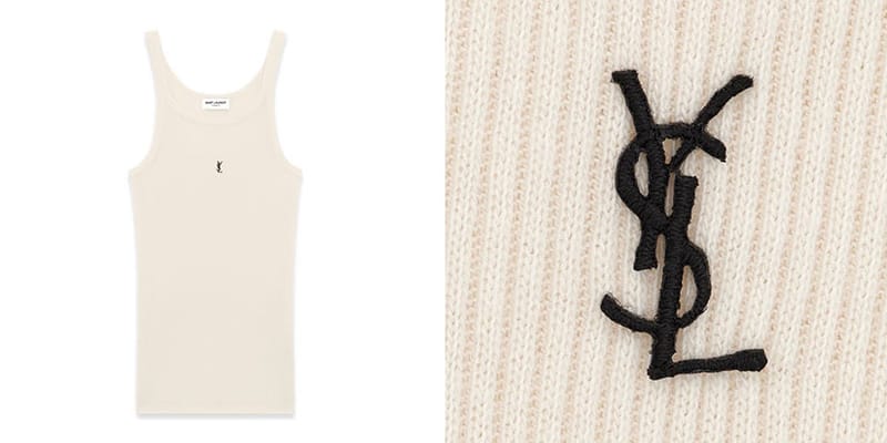 【新品♥未使用】YSL ロゴ タンクトップ　ホワイト Saint Laurent Releases $500 White Tank Top | Hypebae