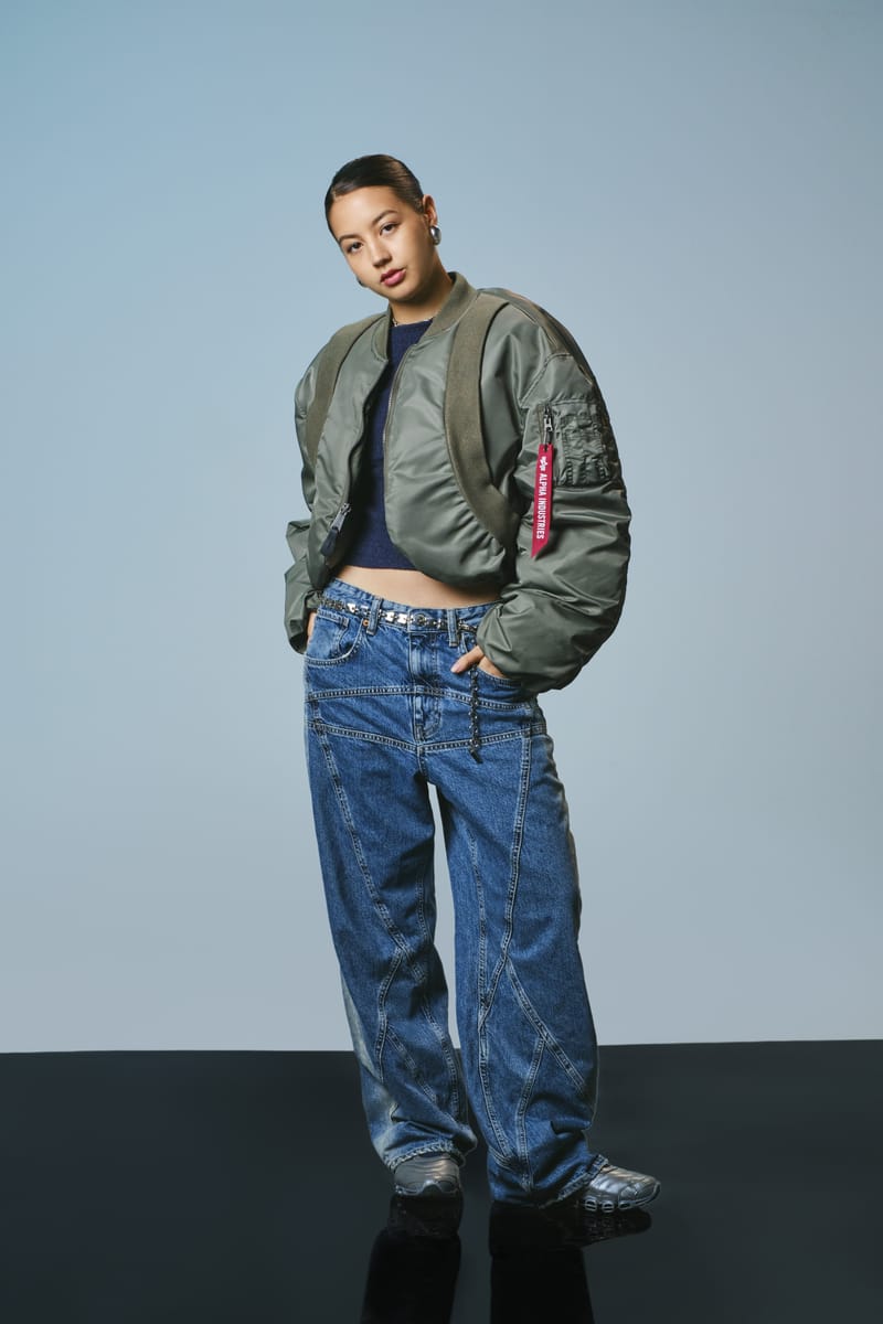 ジャケット・アウター 00s MA-1 Knit Sleeve Bomber Jacket LEGENDA ma1 ma-1 レジェンダ クロケット ニット ボンバージャケット
