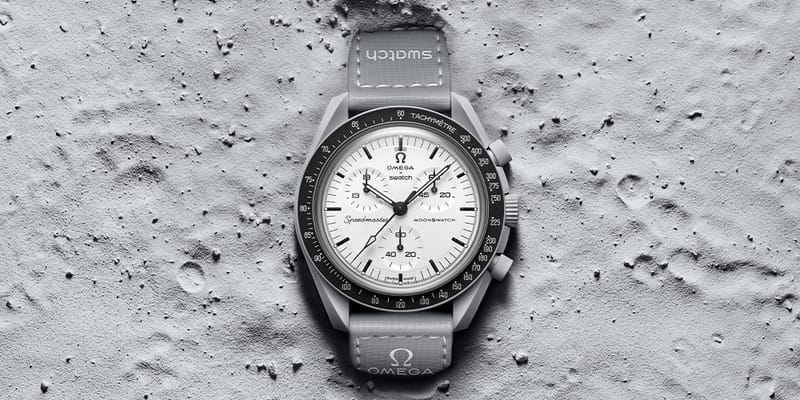 OMEGA x Swatch スピードマスター 1965 Relógio Moonswatch 1965 Omega X Swatch Speedmaster Branco Cinza