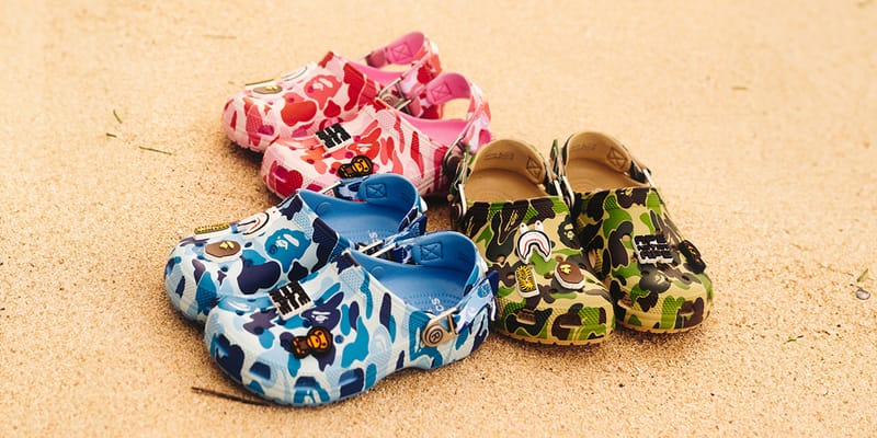 靴 Crocs x A Bathing Ape classic clog 25cm Data de Lançamento do Crocs Classic Clog Camo da BAPE | Hypebeast