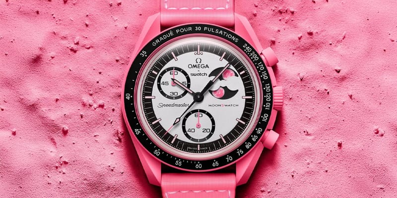 MISSION TO THE PINK MOONPHASE MoonSwatch Info | Hypebeast