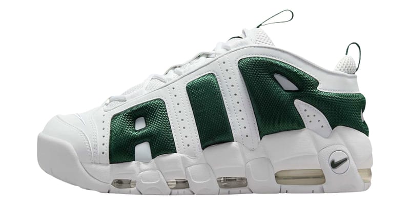 Visão Oficial do Nike Air More Uptempo Low 'White/Green' | Hypebeast