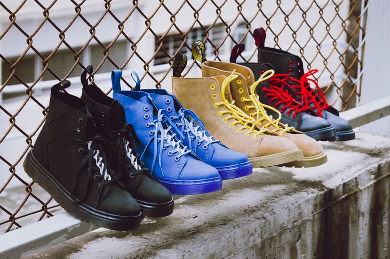美品Dr. Martens Off-White ブルー スニーカー 近赏OFF-WHITE x Dr. Martens 联名系列设计| Hypebeast