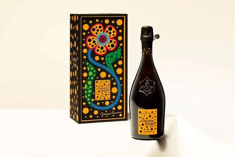草间弥生x Veuve Clicquot 联名香槟外，盘点5 个艺术家跨界瓶身设计