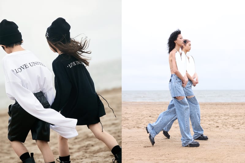 KIMHEKIM Mo&Co コラボデニム ◇送料・関税無料◇KIMHEKIM ハート柄プリントデニム (KIMHEKIM